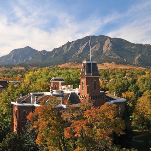 Casey A. Cass captures Old Main and the Flatirons on a fall day.