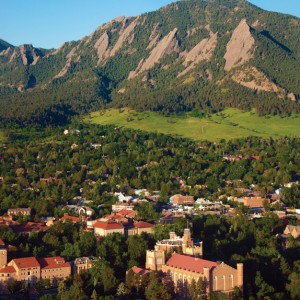 Glenn Asakawa (Jour’86) captures the beauty of Macky Auditorium, the campus and Flatirons.